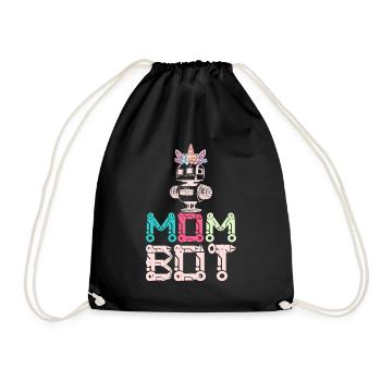 Mom Bot Roboter Roboter Ingenieur Mom Illustration - Turnbeutel - Schwarz - Vorne