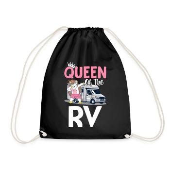Reine Du Rv Camping Fille Campeur - Sac de sport léger - noir - Devant