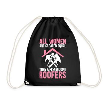 A few become roofers - Drawstring Bag - black - Front