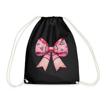 Coquette Bow Ribbon Raquette de Badminton - Sac de sport léger - noir - Devant