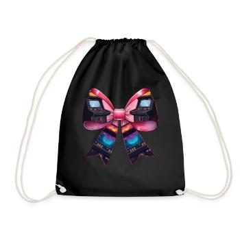 Coquette Bow Arcade Gaming Gamer Fête des mères - Sac de sport léger - noir - Devant
