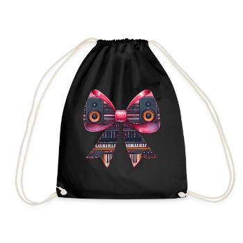 Coquette Bow Tontechniker Tontechniker - Turnbeutel - Schwarz - Vorne