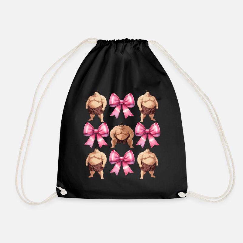 Kokette Bogen Sumo-Ringen Japanischer Sumo-Ringer - Turnbeutel - Schwarz