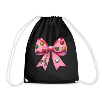 Coquette Bogen Krocketschläger Ball Mütter Tag - Turnbeutel - Schwarz - Vorne