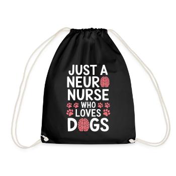 Neuro infirmière chien soignant neurologie cadeau - Sac de sport léger - noir - Devant