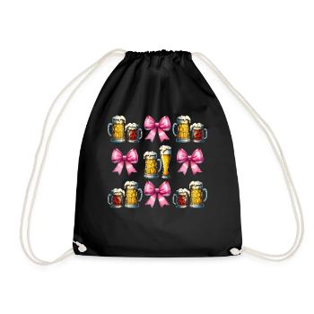 Bière artisanale Coquette Bow Brasserie de la fête des mères - Sac de sport léger - noir - Devant