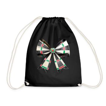 Coquette Bow Darts Player Mothers Day Pink - Drawstring Bag - black - Front