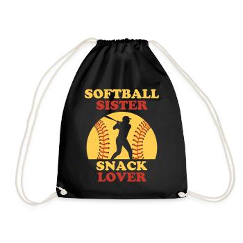 Softball Dire Soeur Drôle Softball Cadeau - Sac de sport léger - noir - Devant