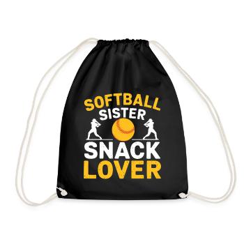 Softball Dire Soeur Drôle Softball Cadeau - Sac de sport léger - noir - Devant