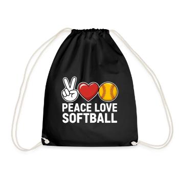 Softball Disant Softball Drôle eSoftball Cadeau - Sac de sport léger - noir - Devant