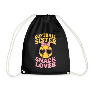 Softball Dire Soeur Drôle Softball Cadeau - Sac de sport léger - noir - Devant