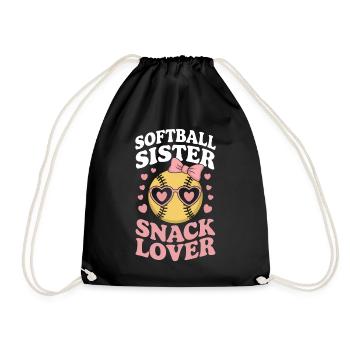 Softball Dire Soeur Drôle Softball Cadeau - Sac de sport léger - noir - Devant
