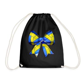 Coquette Bow Volleyball Pattern Mothers Day - Drawstring Bag - black - Front