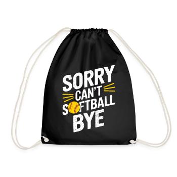 Softball Joueur de softball Drôle de cadeau de softball - Sac de sport léger - noir - Devant
