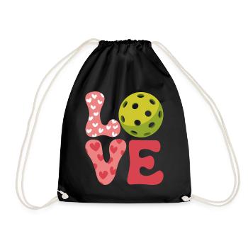 Pickleball Saying Sports Funny Pickleball Gift - Drawstring Bag - black - Front