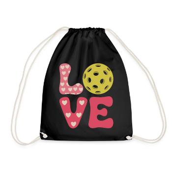 Pickleball Saying Sports Funny Pickleball Gift - Drawstring Bag - black - Front