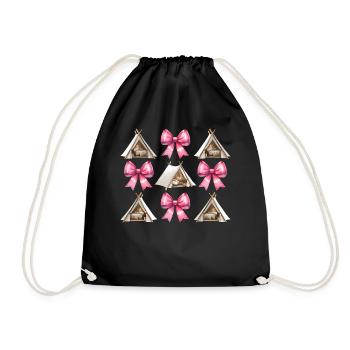Coquette Arche Glamping Glamper Camping Fête des Mères - Sac de sport léger - noir - Devant