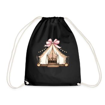 Coquette Arche Glamping Glamper Camping Fête des Mères - Sac de sport léger - noir - Devant