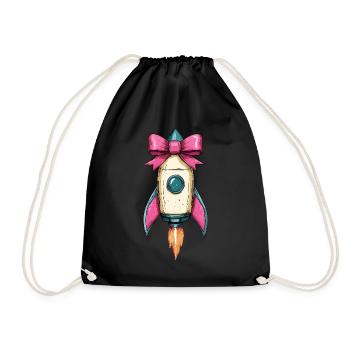 Coquette proue fusée spatiale navette spatiale - Sac de sport léger - noir - Devant