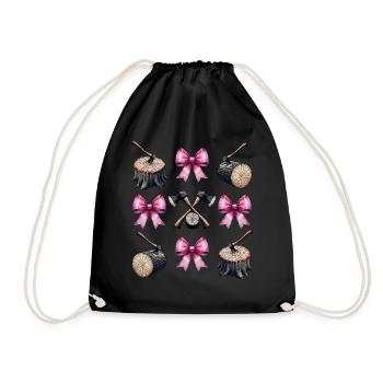 Coquette Bogen Holzarbeiter Logger Mütter Tag Rosa - Turnbeutel - Schwarz - Vorne