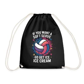 volley-ball dire drôle de cadeau de volley-ball - Sac de sport léger - noir - Devant