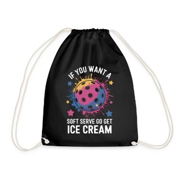Pickleball Saying Sports Funny Pickleball Gift - Drawstring Bag - black - Front