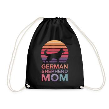 German Shepherd Saying German Shepherd Gift - Drawstring Bag - black - Front