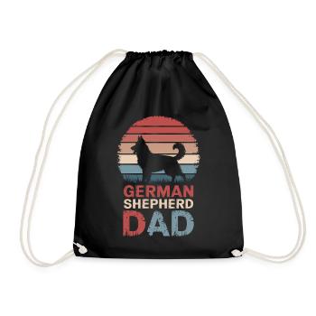 German Shepherd Saying German Shepherd Gift - Drawstring Bag - black - Front
