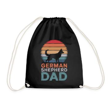 German Shepherd Saying German Shepherd Gift - Drawstring Bag - black - Front