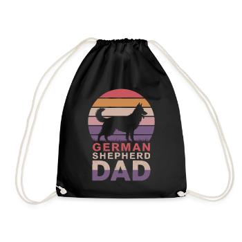 German Shepherd Saying German Shepherd Gift - Drawstring Bag - black - Front