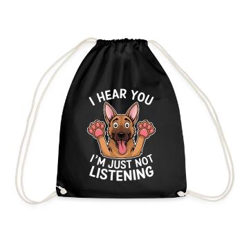 German Shepherd Saying German Shepherd Gift - Drawstring Bag - black - Front