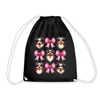Coquette Bow Australian Shepherd Dog Mom Pink - Turnbeutel - Schwarz - Vorne
