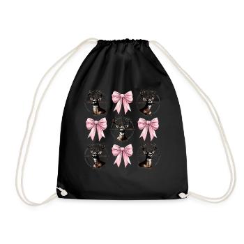 Coquette arc cerf chasse chasseur ruban rose maman - Sac de sport léger - noir - Devant