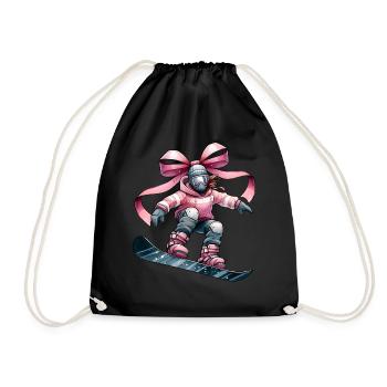Coquette Bogen Snowboarding Mütter Tag Snowboarder - Turnbeutel - Schwarz - Vorne