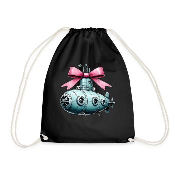 Coquette Bow Sous-marin Fête des Mères Pink Bow Mom - Sac de sport léger - noir - Devant