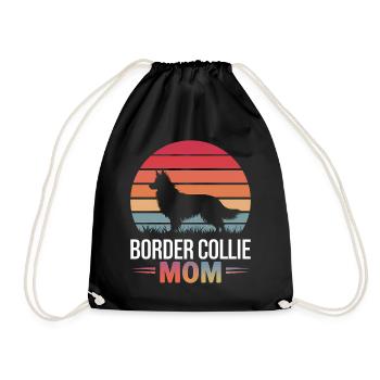 Border Collie disant drôle Border Collie cadeau - Sac de sport léger - noir - Devant