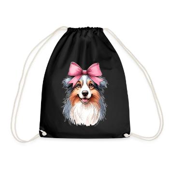 Coquette Bow Australian Shepherd Dog Mom Pink - Turnbeutel - Schwarz - Vorne