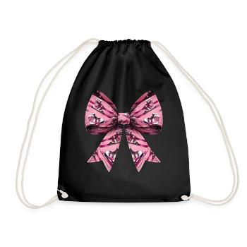 Coquette Bow Skiing Ski Mom Mothers Day Muster - Turnbeutel - Schwarz - Vorne