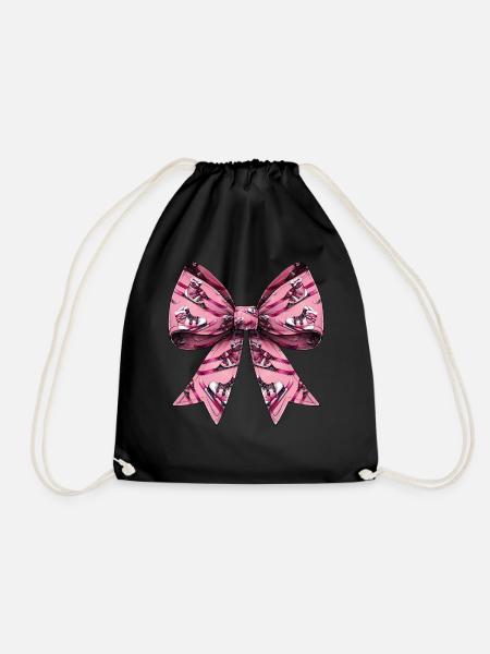 Coquette Bow Skiing Ski Mom Mothers Day Muster - Turnbeutel - Schwarz