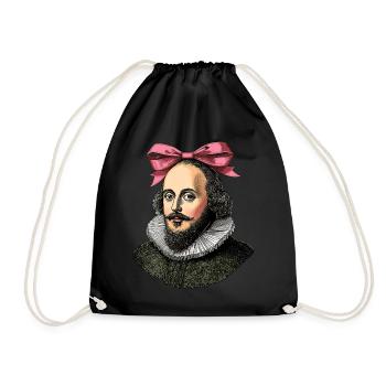 Coquettish Bow Shakespeare Literature Pink - Drawstring Bag - black - Front