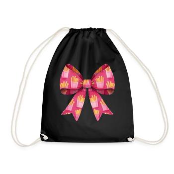 Coquette noeud frites maman motif fête des mères - Sac de sport léger - noir - Devant