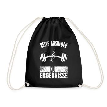 Pas d’excuses, seulement des résultats Tenue de fitness - Sac de sport léger - noir - Devant