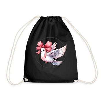 Coquette Bogen Taubenjagd Jäger rosa Schleife Mom - Turnbeutel - Schwarz - Vorne