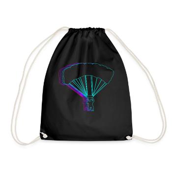 Retro Skydiving Skydiving - Drawstring Bag - black - Front