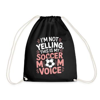 Soccer Saying Mom Funny Soccer Player Gift - Drawstring Bag - black - Front