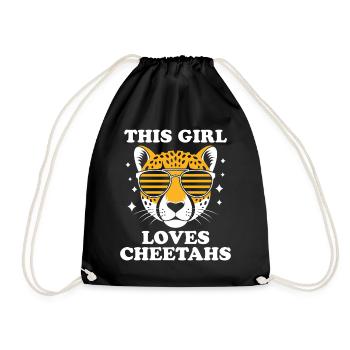 Guépard disant Afrique Drôle Cadeau de guépard - Sac de sport léger - noir - Devant