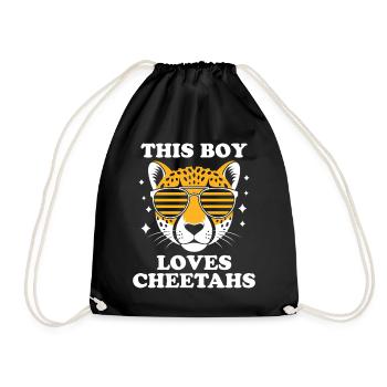 Guépard disant Afrique Drôle Cadeau de guépard - Sac de sport léger - noir - Devant