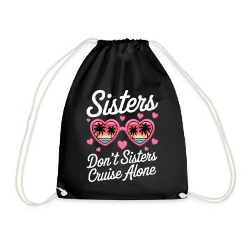 Cruise Saying Travel Ship Cruise Gift - Drawstring Bag - black - Front