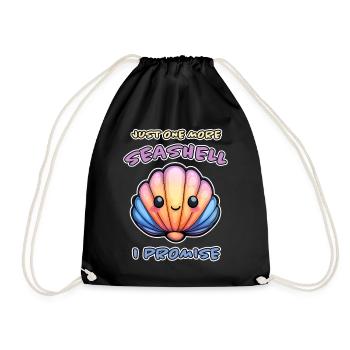 Seashells Beach Shells Shell Collector Gift - Drawstring Bag - black - Front