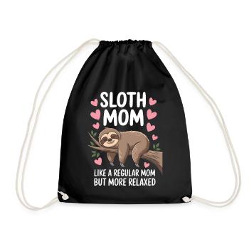 Sloth Saying, Sloths, Funny, Sloth Gift - Drawstring Bag - black - Front